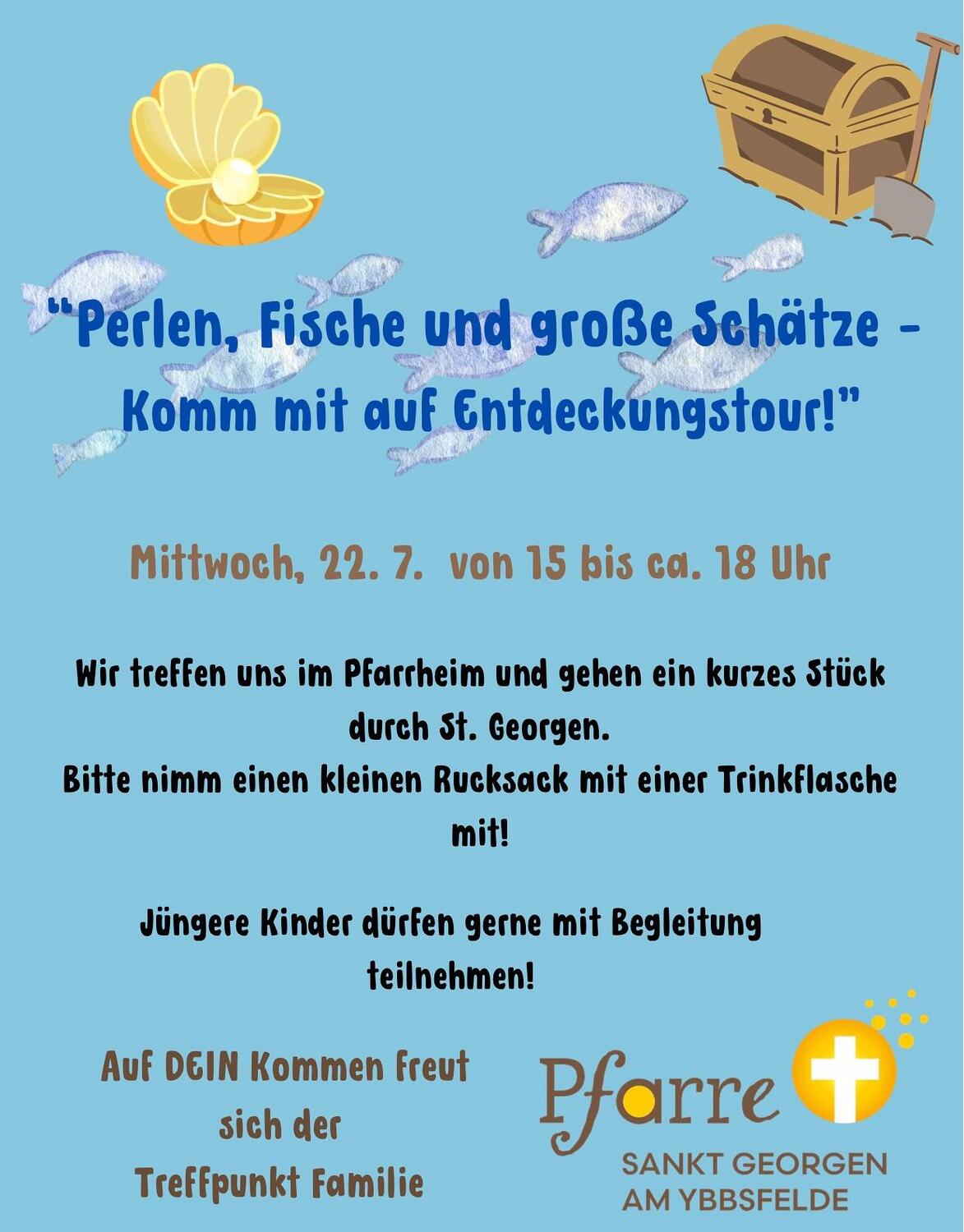 Perlen Fische und große Schätze
