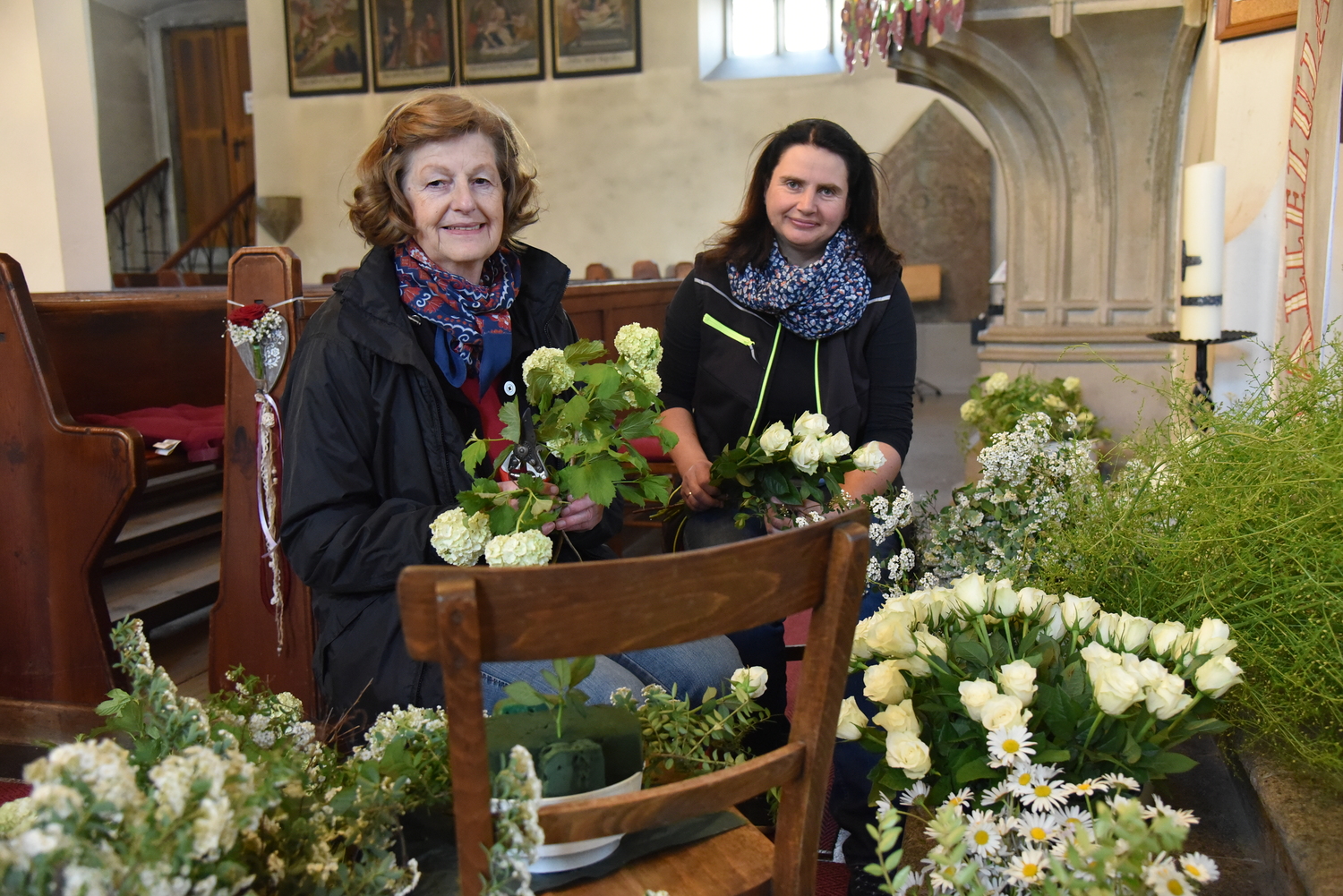 Unsere Damen für den immer sagenhaften Blumenschmuck