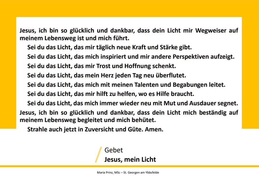 ICH BIN. DAS LICHT DER WELT